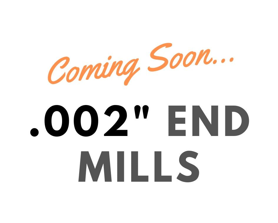 End Mill, 2-Mil Diameter, Square 5-Pack