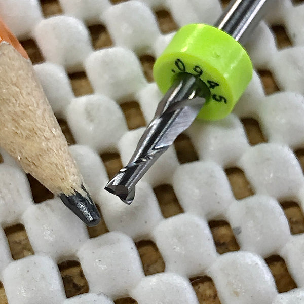 94.5-mil end mill for PCB milling machine, Prometheus (close-up)